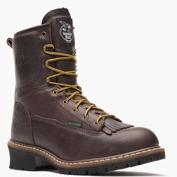 Georgia Boot G7313 Steel Toe Waterproof Logger Boot for Tough Work Men US 10.5 M - Picture 1 of 9